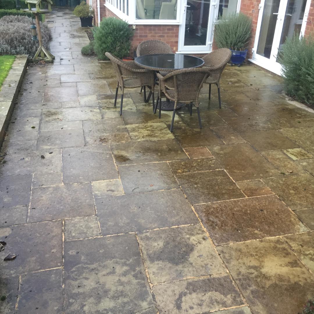 How to clean outdoor natural stone